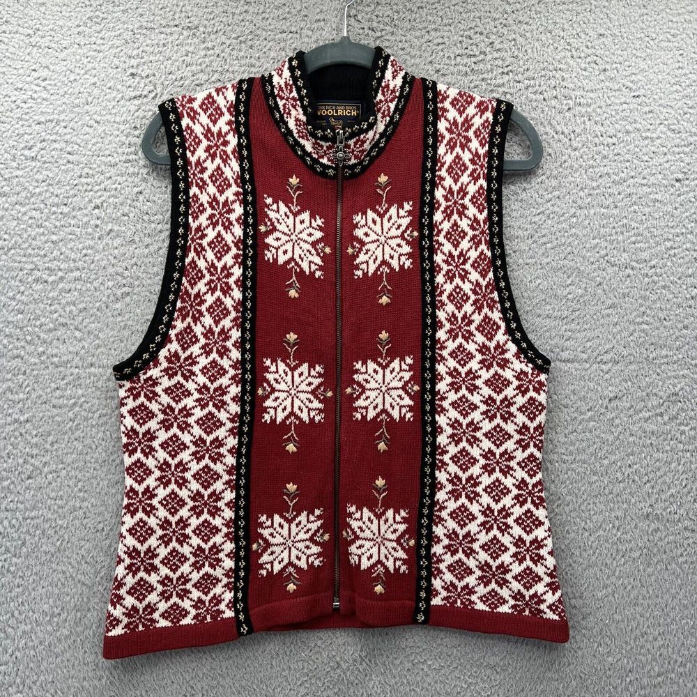 Vintage cottagecore‎ cabincore fairisle floral embroidery vest Small grannycore